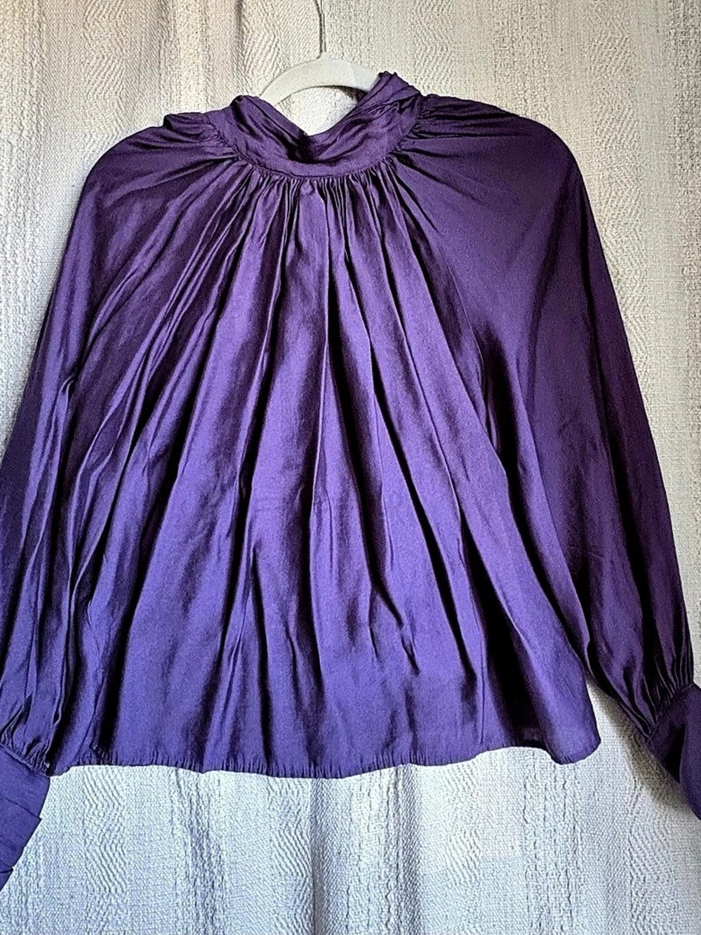 H&M Purple Long Sleeve Blouse Size XS Like New
